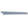 Auvent pliable manuel 400 cm Bleu/blanc 