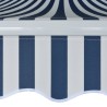 Auvent pliable manuel 400 cm Bleu/blanc 