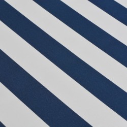 Auvent pliable manuel 400 cm Bleu/blanc 