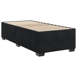 Sommier à lattes de lit avec matelas Noir 100x200 cm Velours 