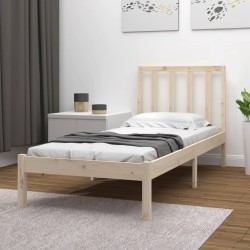Cadre de lit sans matelas bois massif de pin 100x200 cm 