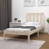 Cadre de lit sans matelas bois massif de pin 100x200 cm 