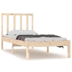 Cadre de lit sans matelas bois massif de pin 100x200 cm 