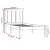 Cadre de lit sans matelas bois massif de pin 100x200 cm 