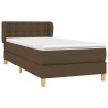 Sommier à lattes de lit avec matelas Marron foncé 100x200 cm 