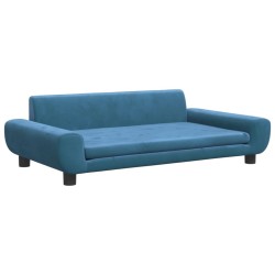 Canapé pour enfants bleu 100x54x33 cm velours 
