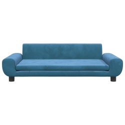Canapé pour enfants bleu 100x54x33 cm velours 