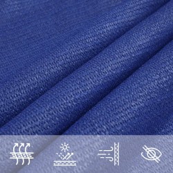 Voile d'ombrage 160 g/m² carré bleu 7x7 m PEHD 