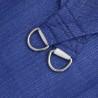 Voile d'ombrage 160 g/m² carré bleu 7x7 m PEHD 