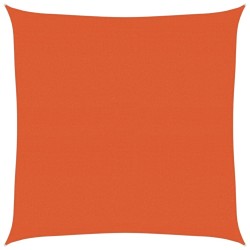 Voile d'ombrage 160 g/m² carré orange 7x7 m PEHD 