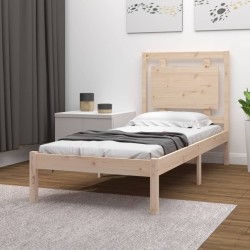 Cadre de lit sans matelas 75x190 cm bois massif 