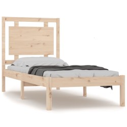 Cadre de lit sans matelas 75x190 cm bois massif 