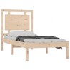 Cadre de lit sans matelas 75x190 cm bois massif 