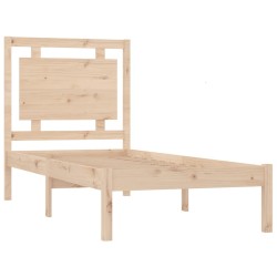 Cadre de lit sans matelas 75x190 cm bois massif 