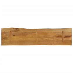 Dessus de table 160x40x2,5 cm bord vivant bois massif manguier 