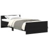 Cadre de lit sans matelas chêne noir 75x190 cm bois ingénierie 