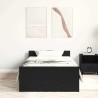 Cadre de lit sans matelas chêne noir 75x190 cm bois ingénierie 