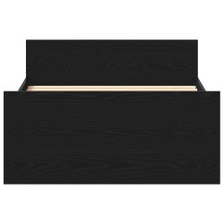 Cadre de lit sans matelas chêne noir 75x190 cm bois ingénierie 