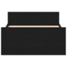 Cadre de lit sans matelas chêne noir 75x190 cm bois ingénierie 