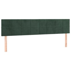 Tête de lit à LED Vert foncé 200x5x78/88 cm Velours 