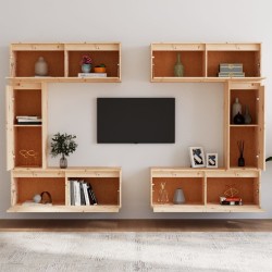 Meubles TV 6 pcs Bois massif de pin 