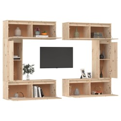 Meubles TV 6 pcs Bois massif de pin 