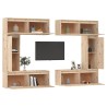 Meubles TV 6 pcs Bois massif de pin 