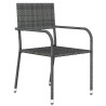 Ensemble à manger de jardin 9 pcs Gris 