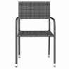 Ensemble à manger de jardin 9 pcs Gris 