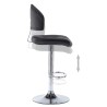 Tabouret de bar Noir Similicuir 