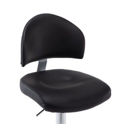 Tabouret de bar Noir Similicuir 