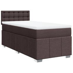 Sommier à lattes de lit avec matelas Marron foncé 90x190 cm 