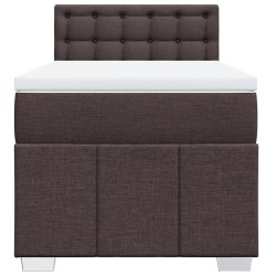 Sommier à lattes de lit avec matelas Marron foncé 90x190 cm 