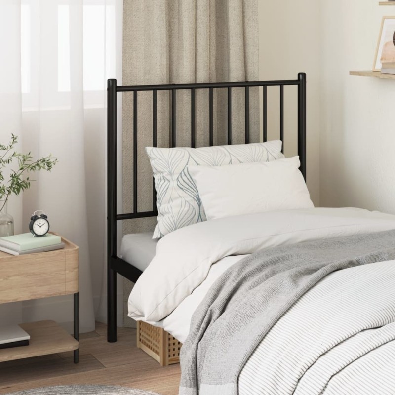 Tête de lit métal noir 80 cm 