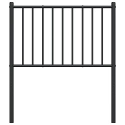 Tête de lit métal noir 80 cm 