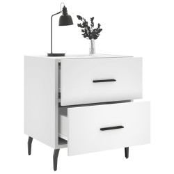 Tables de chevet 2 pcs blanc 40x35x47,5 cm bois d’ingénierie 