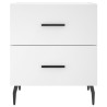 Tables de chevet 2 pcs blanc 40x35x47,5 cm bois d’ingénierie 