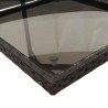 Ensemble à manger de jardin 9pcs coussins noir résine tressée 