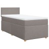 Sommier à lattes de lit avec matelas Taupe 90x200 cm Tissu 