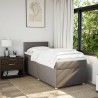 Sommier à lattes de lit avec matelas Taupe 90x200 cm Tissu 