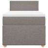 Sommier à lattes de lit avec matelas Taupe 90x200 cm Tissu 