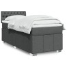 Sommier à lattes de lit avec matelas Gris foncé 80x200 cm Tissu 