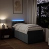 Sommier à lattes de lit avec matelas Gris foncé 80x200 cm Tissu 