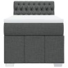 Sommier à lattes de lit avec matelas Gris foncé 80x200 cm Tissu 