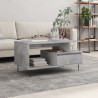 Table basse Gris béton 90x49x45 cm Bois d'ingénierie 