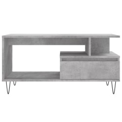 Table basse Gris béton 90x49x45 cm Bois d'ingénierie 
