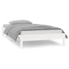 Cadre de lit à LED sans matelas blanc 100x200 cm bois massif 