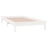 Cadre de lit à LED sans matelas blanc 100x200 cm bois massif 