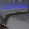 Tête de lit à LED Blanc 160x5x78/88 cm Similicuir 