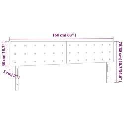 Tête de lit à LED Blanc 160x5x78/88 cm Similicuir 